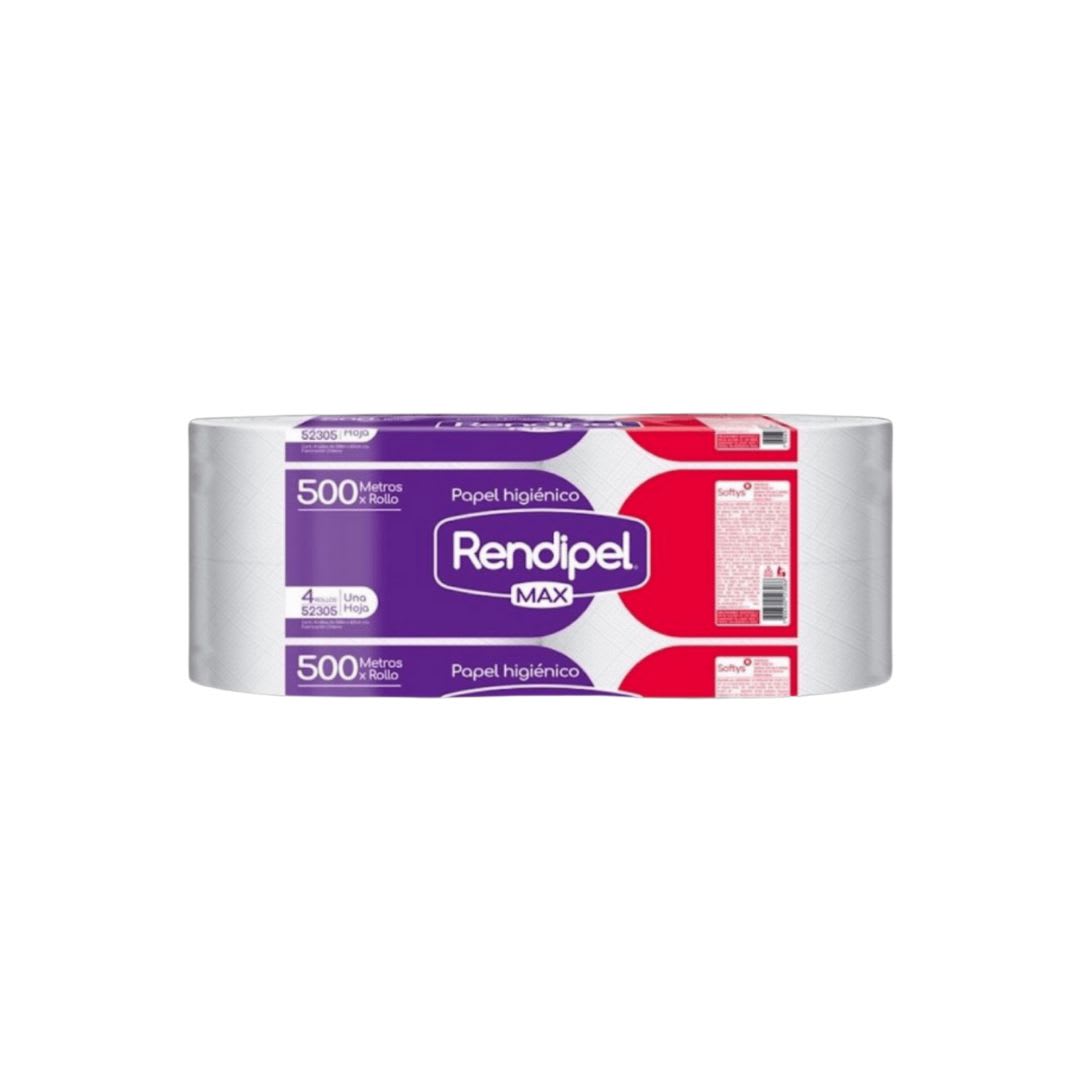 PAPEL HIGIÉNICO RENDIPEL MAX UH  4 ROLLOS X 500MTS C/U1