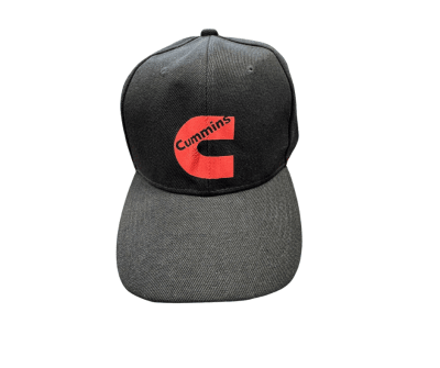 GORRO CUMMINS NEGRO LOGO ROJO