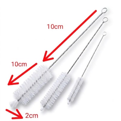 ESCOBILLA BLANCA CABEZAL 10CM VARILLA 10CM DIAMETRO 2CM (INC IGV)2