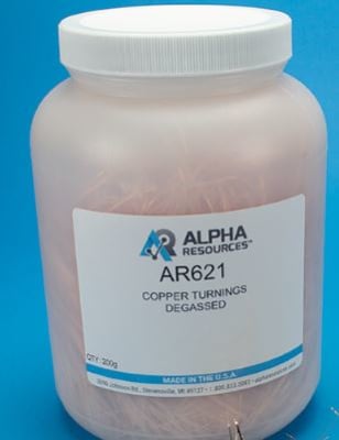 Virutas de cobre, desgasificadas (INC IGV)