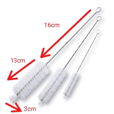 ESCOBILLA BLANCA CABEZAL 13CM VARILLA 16CM DIAMETRO 3CM (INC IGV)1