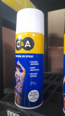 PINTURA SPRAY BLANCO BRILLANTE (INC IGV)