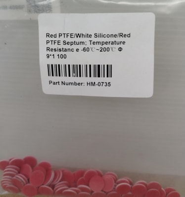 TAPA DE PTFE ROJO/SILICONA BLANCA/PTFE ROJO; RESISTENCIA A LA TEMPERATURA -60 °C-200 °C  9* 1 100-HAMAG, HM-0735 (INC IGV)