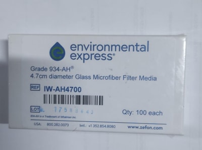 4.7cm diameter glass microfiber filter media grade 934-AH PQ100 (INC IGV