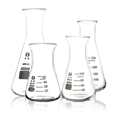 Matraz Cónica FLASK Erlenmeger Boca Ancha 1121 (Inc. IGV)