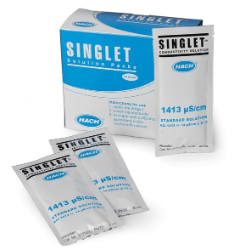 Solución estándar de conductividad de un solo uso Singlet, 1413 µS/cm, KCl, 20 mL (INC IGV)