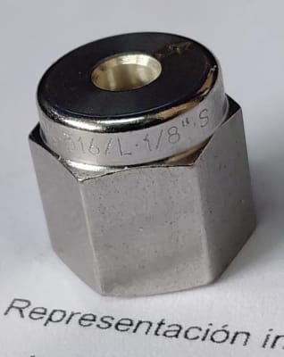 TUBING HEX . NUT 125 TUBING SS (INC IGV)1