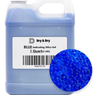Premium Blue Indicating Silica Gel Desiccant Beads(2 LBS) - Rechargeable(Inc. IGV)