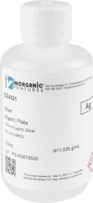 1000ug/mL SILVER 125mL - ISO 17034 (INC IGV)