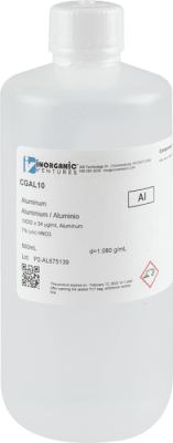 10,000ug/mL ALUMINUM 500mL- ISO 17034(INC IGV)
