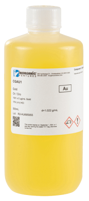 1000ug/mL GOLD 500mL-ISO 17034 (INC IGV)1
