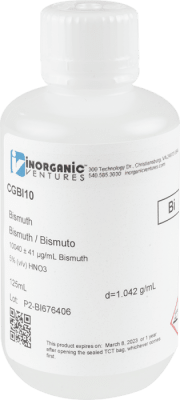 10,000ug/mL BISMUTH 125mL ISO 17034 (INC IGV)1