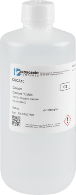 10,000ug/mL CALCIUM 500mL ISO 17034 (INC IGV)