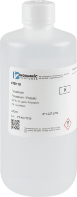 10,000ug/mL POTASSIUM 500mL (INC IGV)