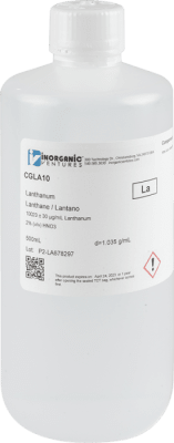 10,000ug/mL LANTHANUM 500mL-ISO 17034 (INC IGV)