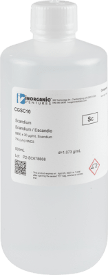 10,000ug/mL SCANDIUM 500mL-ISO 17034 (INC IGV)