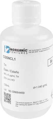 1000ug/mL TIN/HCL 125mL-ISO 17034 (INC IGV)1