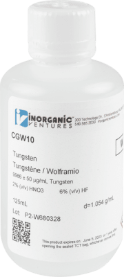 1000ug/mL TUNGSTEN 125mL ISO 17034 (INC IGV)
