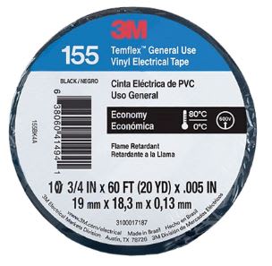 CINTA AIS. TEMFLEX 155 C/NEGRO 3/4 X 18M 3M (Inc IGV)1