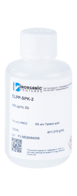 EPA CLP ICP Antimony (Sb) Spike Standard  ISO 17034 (INC IGV)1