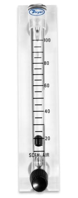 DWYER VFB FLOWMETER; 10-100SCFH AIR; BRASS VALVE; 4IN SCALE (INC IGV)1