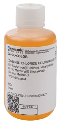 COMBINED COLOR REAGENT FOR CHLORIDE ANALYSIS BY DISCRETE ANALYZER-INORGANIC VENTURES, DA-CL-COLOR-500ML (INC IGV)