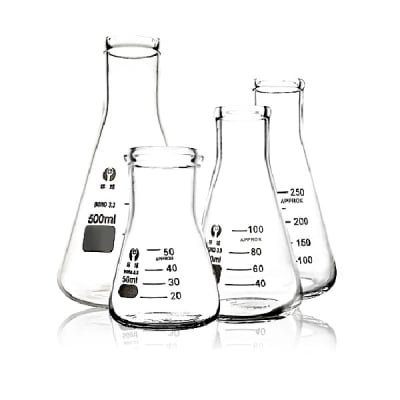 Matraz Cónica FLASK Erlenmeger Boca Estrecha 1120  (Inc. IGV)