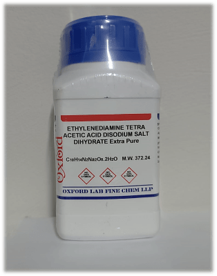 ETHYLENEDIAMINE TETRA ACETIC ACID DISODIUM SALT DIHYDRATE 99% EXTRA PURE (Inc IGV)