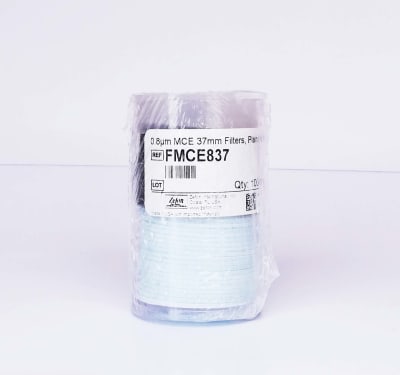 Filtro MCE Plain White 0.8µm 37MM 100/PK.(Inc. IGV)