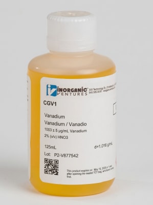 1000ug/mL VANADIUM 125mL (INC IGV)