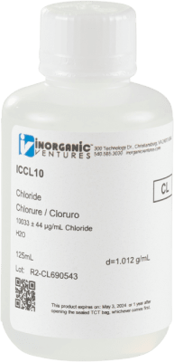 10,000ug/mL CHLORIDE 125mL-INORGANIC VENTURES, ICCL10-125ML (INC IGV)1