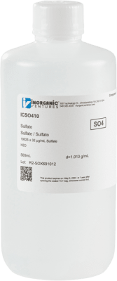 10,000ug/mL SULFATE 500mL-ISO 17034 (INC IGV)