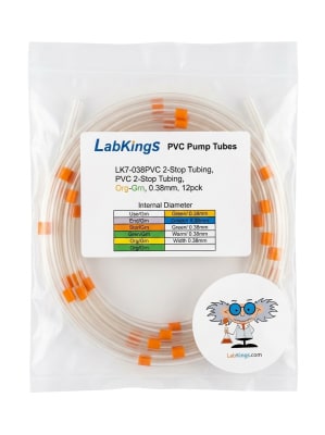 PVC 2-STOP TUBING, ORG-GRN, 0.38MM, 12PCK (INC IGV)