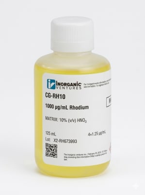 1000ug/mL RHODIUM HNO3 125mL ( INC IGV)1