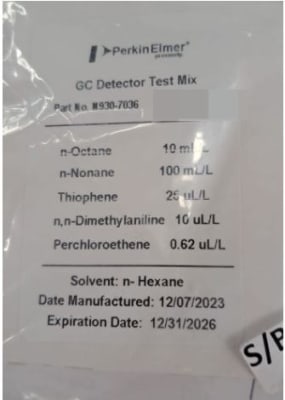 TEST MIX-GC DET. EVALUATION- THOMAS SCIENTIFIC, 1160H53 (INC IGV)