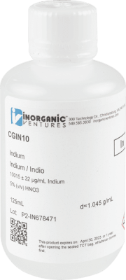 10,000ug/mL INDIUM 125mL-ISO 17034 (INC IGV)