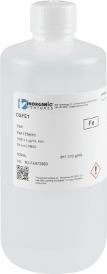 1000ug/mL IRON 500mL-ISO 17034 (INC IGV)