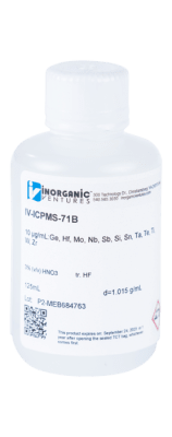 10 PPM REFRACTORY ELEMENT ICP CALIBRATION/QUALITY CONTROL STANDARD-ISO 17034 (INC IGV)