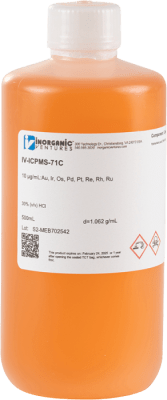 10 PPM PRECIOUS METAL (OSMIUM) ICP CALIBRATION/QUALITY CONTROL STANDARD-ISO 17034 (INC IGV)