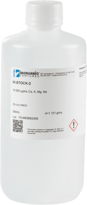 10 000 ppm Major Element ICP Calibration/Quality Control Standard 500 ML (INC IGV)1