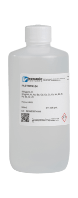 SLUCION DE CALIBRACION DE LONGITUD DE ONDA ICP-OES DE VARIAN/AGILENT 500ML-INORGANIC VENTURES, IV-STOCK-24-500ML (INC IGV)