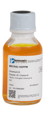 100ug/mL CHROMIUM +6 125mL-ISO 17034 (INC IGV)