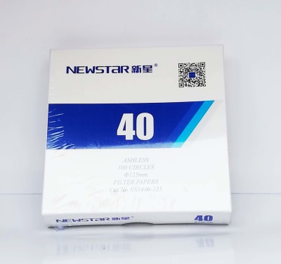 Papel Filtro Ashless Grado 40 125 MM (100 pcs/pack) (Inc. IGV)