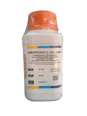 CHROMOGENIC E. COLI AGAR (CHROMOGENIC TRYPTONE BILE GLUCORONIDE AGAR) (TBX AGAR) (INC IGV)