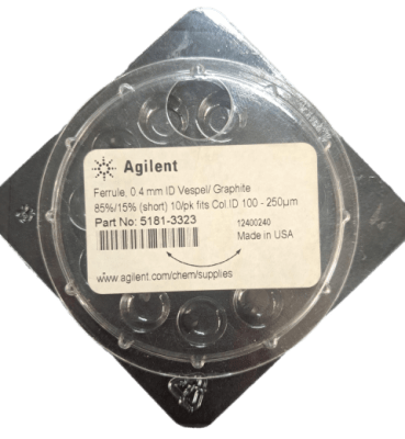 Ferrule 0.4 mm id Precond vespel Graphite PQ 9.- AGILENT TECHNOLOGIES,5181-3323   (INC IGV)