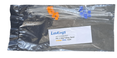 FLARED TUBING ORANGE-BLUE,72MM BTWN STOPS-190MM TOTAL,25MMID,12PCK-LABKINGS, LK7-G328067047(INC IGV)