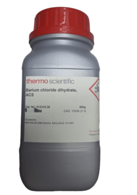 BARIUM CHLORIDE DIHYDRATE 500G,ACS-THERMO SCIENTIFC,10326-27-9 (INC IGV)