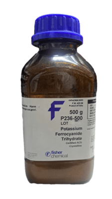 POTASSIUM FERROCYANIDE TRIHYDRATE 500G-FISHER CHEMICAL, P236-500 (INC IGV)