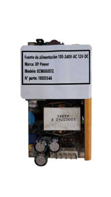 FUENTE DE ALIMENTACION DE 110V-240AC 12V-DC XP POWER MODELO:ECM60U S12, 10003546 (INC IGV)