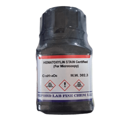 HEMATOXYLIN STAIN CERTIFIED (FOR MICROSCOPY) 25G-OXFORD (INC IGV)1
